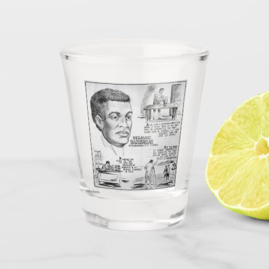 Verre A Shot Icône de l'histoire noire : Benjamin Banneker, Sci (Devant)