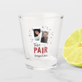 Verre A Shot Idéal Pair Casino Thème Couples Photo Favoriser (Devant)