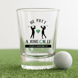 Verre A Shot Il a mis une bague dessus Golf Enterrement de vie