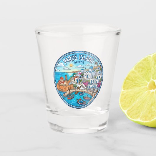 Verre A Shot Île de Paros Grèce (Devant)