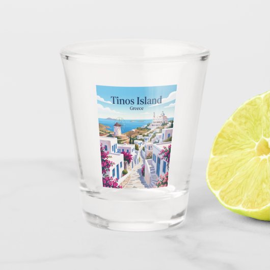 Verre A Shot Île de Tinos Grèce (Devant)