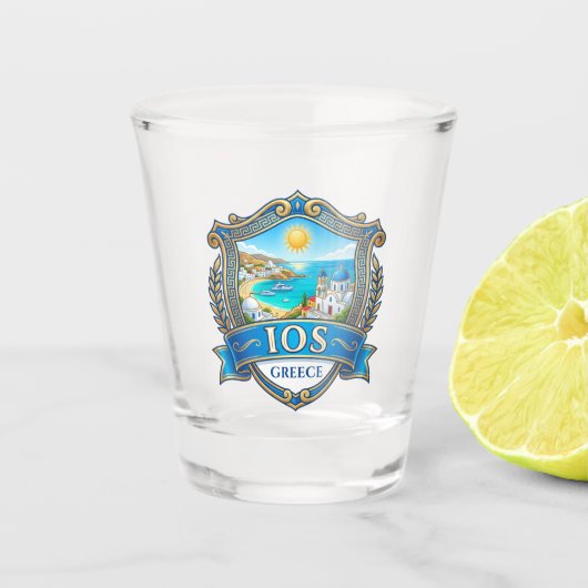 Verre A Shot Île d'ios Grèce (Devant)