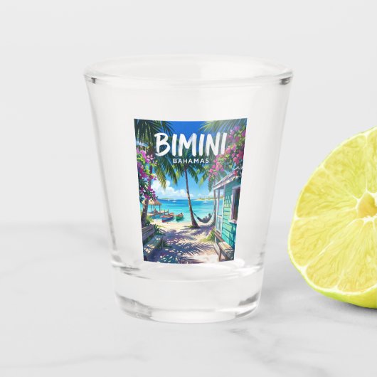 Verre A Shot Îles Bimini Bahamas (Devant)