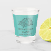 Verre A Shot Îles Galapagos Latitude & Longitude (Devant)