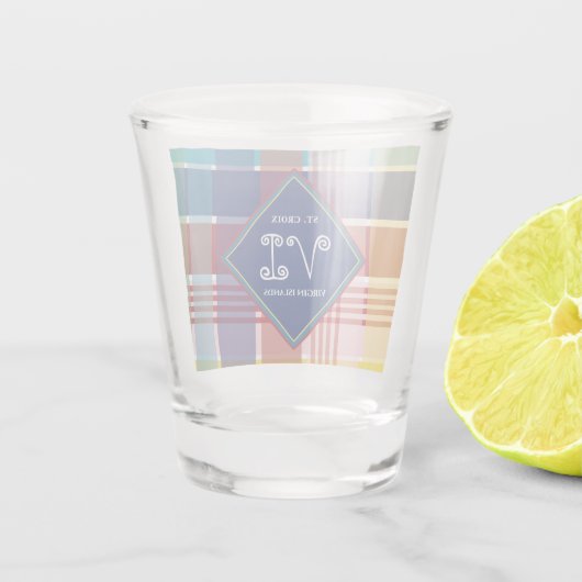 Verre A Shot Îles Vierges américaines Sainte-Croix USVI Madras (Dos)