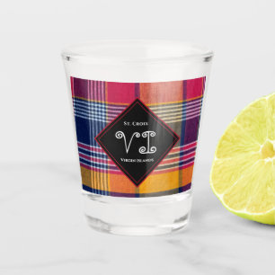 Verre A Shot Îles Vierges américaines St. Croix USVI Madras Mot