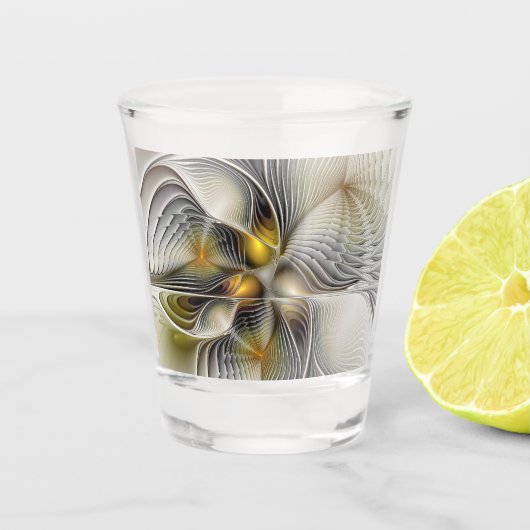 Verre A Shot Illusion d'optique abstraite fractale 3D avec prof (Devant)