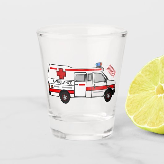 Verre A Shot Illustration d'ambulance (Devant)