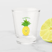 Verre A Shot Illustration d'ananas mignon (Devant)