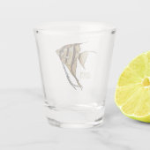 Verre A Shot Illustration d'angelfish (Dos)
