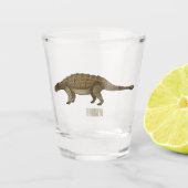Verre A Shot Illustration d'Ankylosaurus (Devant)