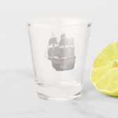 Verre A Shot Illustration de bateau pirate (Dos)