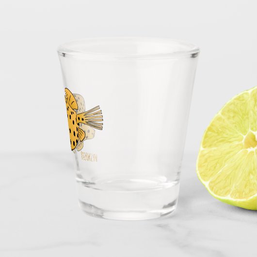 Verre A Shot Illustration de boxfish jaune (Droite)