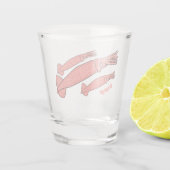 Verre A Shot Illustration de calamar rose (Dos)