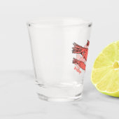 Verre A Shot Illustration de calamar rose (Gauche)