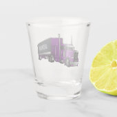 Verre A Shot Illustration de camion semi-remorque (Dos)