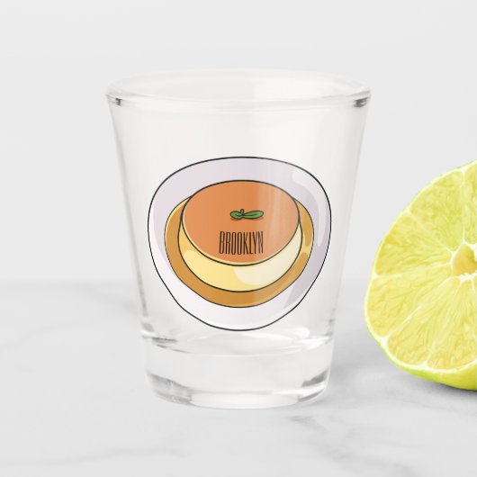Verre A Shot Illustration de caramel de crème (Devant)