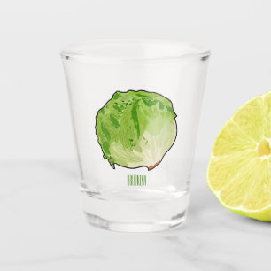 Verre A Shot Illustration de caricature de laitue