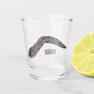 Verre A Shot Illustration de caricature de murène tachetée