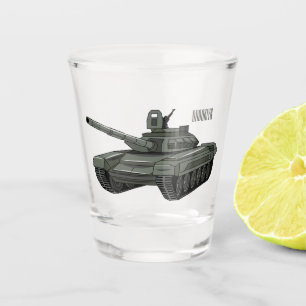 Verre A Shot Illustration de caricature de réservoir