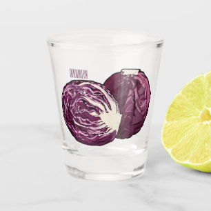 Verre A Shot Illustration de chou rouge