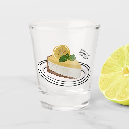 Verre A Shot Illustration de citron cheesecake (Devant)
