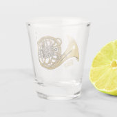 Verre A Shot Illustration de corne française (Dos)