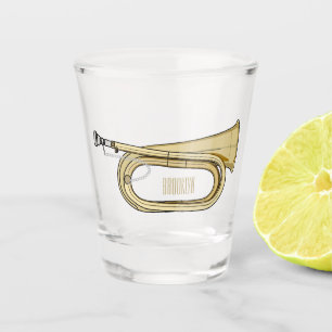 Verre A Shot Illustration de dessin animé Bugle