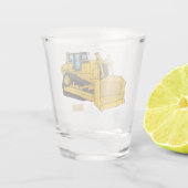 Verre A Shot Illustration de dessin animé Bulldozer (Dos)