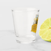 Verre A Shot Illustration de dessin animé Bulldozer (Gauche)