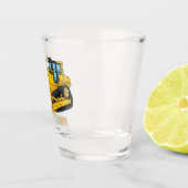 Verre A Shot Illustration de dessin animé Bulldozer (Droite)