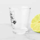 Verre A Shot Illustration de dessin animé Campervan (Droite)