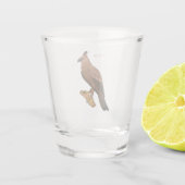 Verre A Shot illustration de dessin animé d'aigle de Java (Dos)