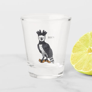 Verre A Shot Illustration de dessin animé d'aigle harpie
