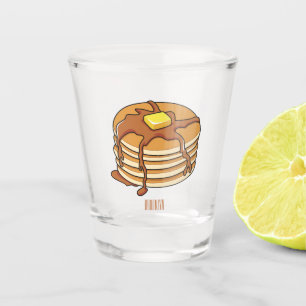 Verre A Shot Illustration de dessin animé de Pancake