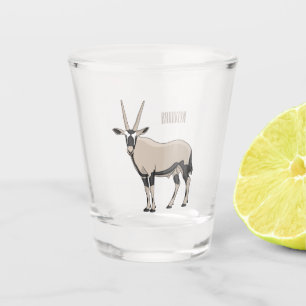 Verre A Shot Illustration de dessin animé Oryx