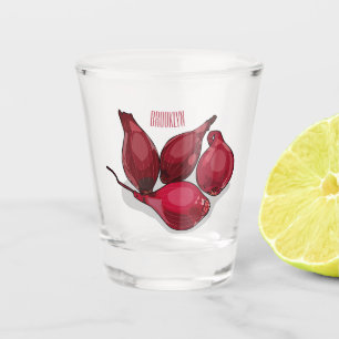 Verre A Shot Illustration de dessin animé Shallot
