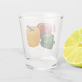 Verre A Shot Illustration de dessin de Capsicum (Dos)