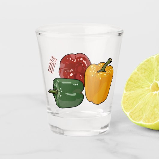 Verre A Shot Illustration de dessin de Capsicum (Devant)