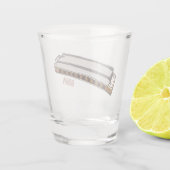 Verre A Shot Illustration de dessin d'Harmonica (Dos)