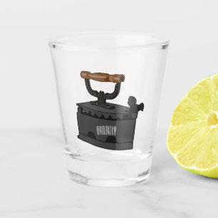 Verre A Shot Illustration de dessin en fer de Charbon