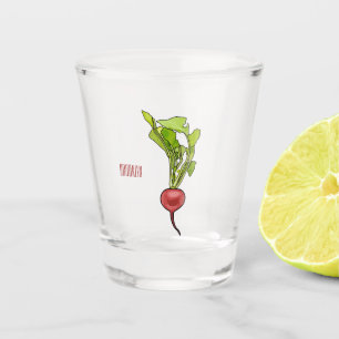 Verre A Shot Illustration de dessin Radish