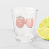 Verre A Shot Illustration de dessin sur la tomate (Dos)