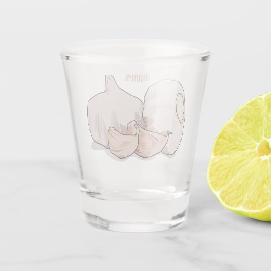 Verre A Shot Illustration de dessin sur l'ail (Dos)