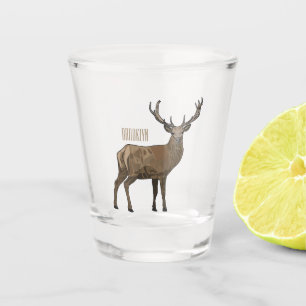 Verre A Shot Illustration de dessin sur le cerf