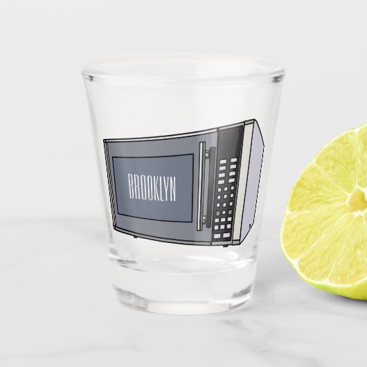 Verre A Shot Illustration de dessin sur micro-ondes (Devant)