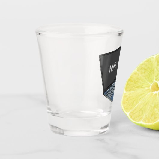 Verre A Shot Illustration de dessin sur ordinateur portable (Gauche)