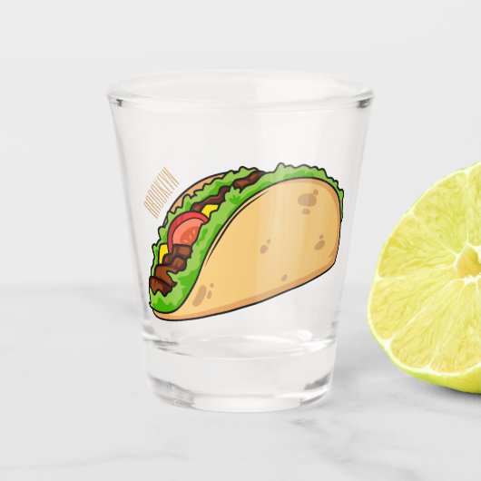 Verre A Shot Illustration de dessin sur Taco (Devant)