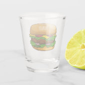 Verre A Shot Illustration de Hamburger (Dos)