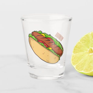 Verre A Shot Illustration de Hot dog